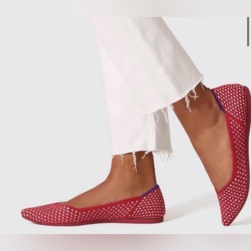 Rothy's The Point OG edition Red Apple Honeycomb Pointed Flats